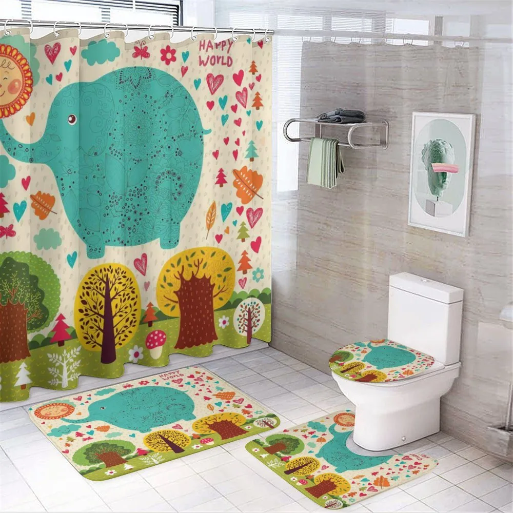 Doodle Nature Woodland — 4-Piece Bathroom Set preview