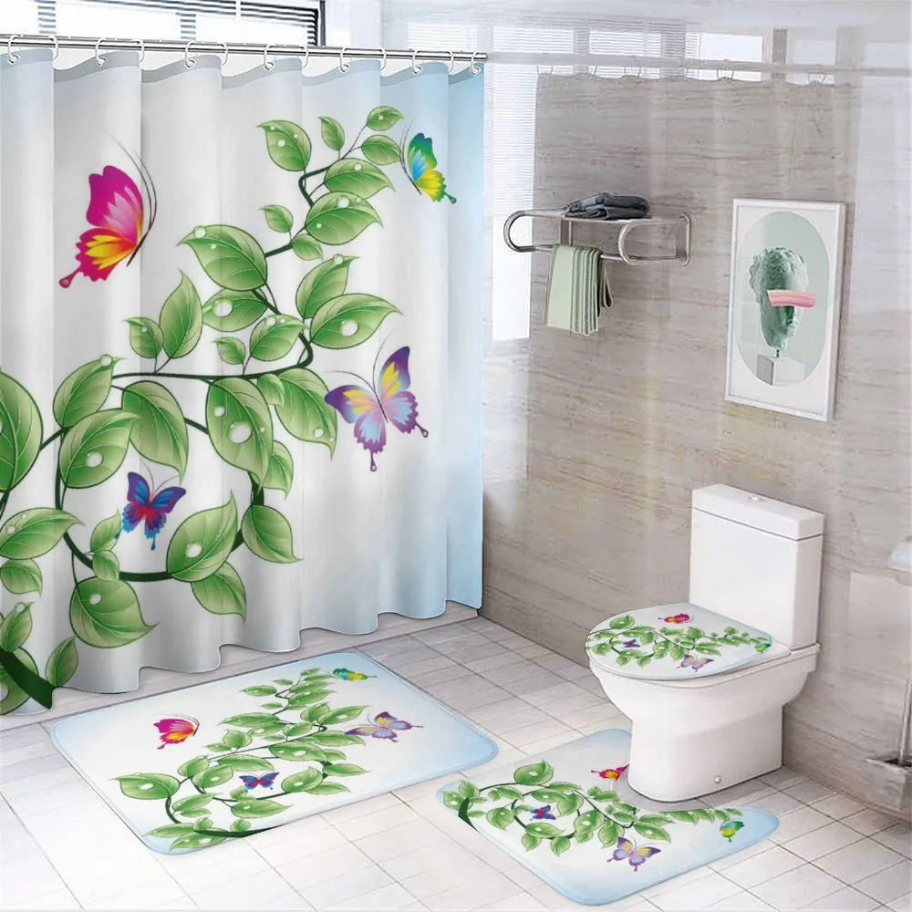 Floral Leaves Branches — 4-Piece Bathroom Set preview
