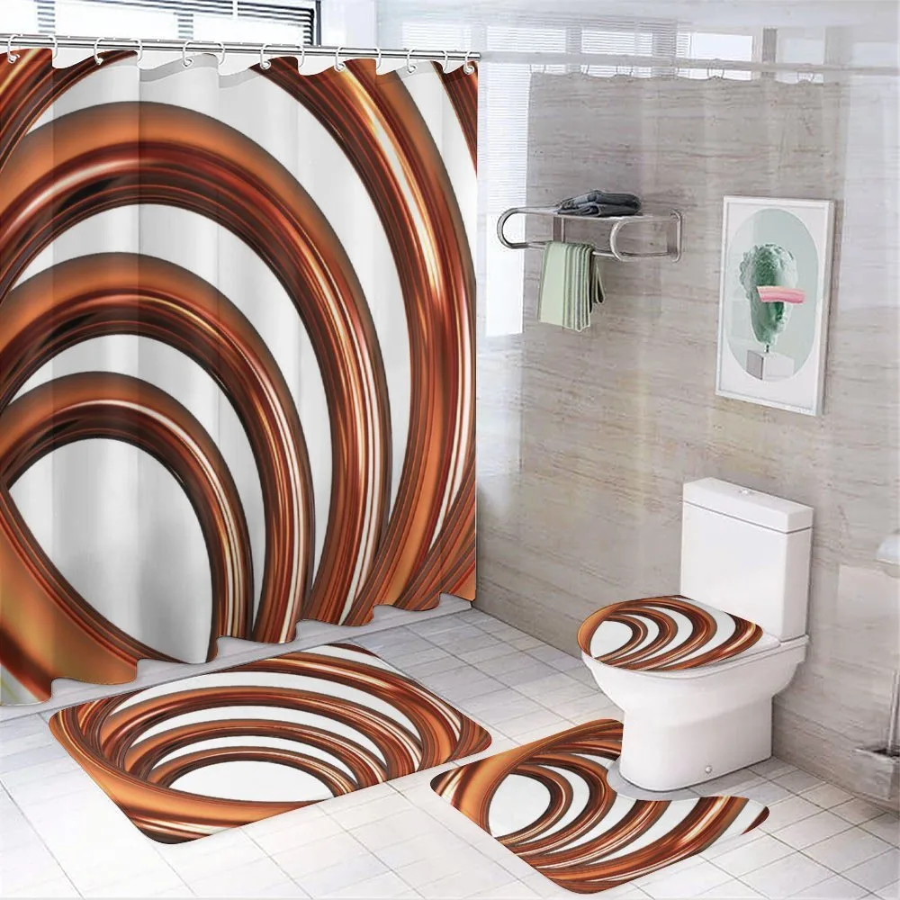 Helix Coil Spiral Pipe — 4-Piece Bathroom Set preview
