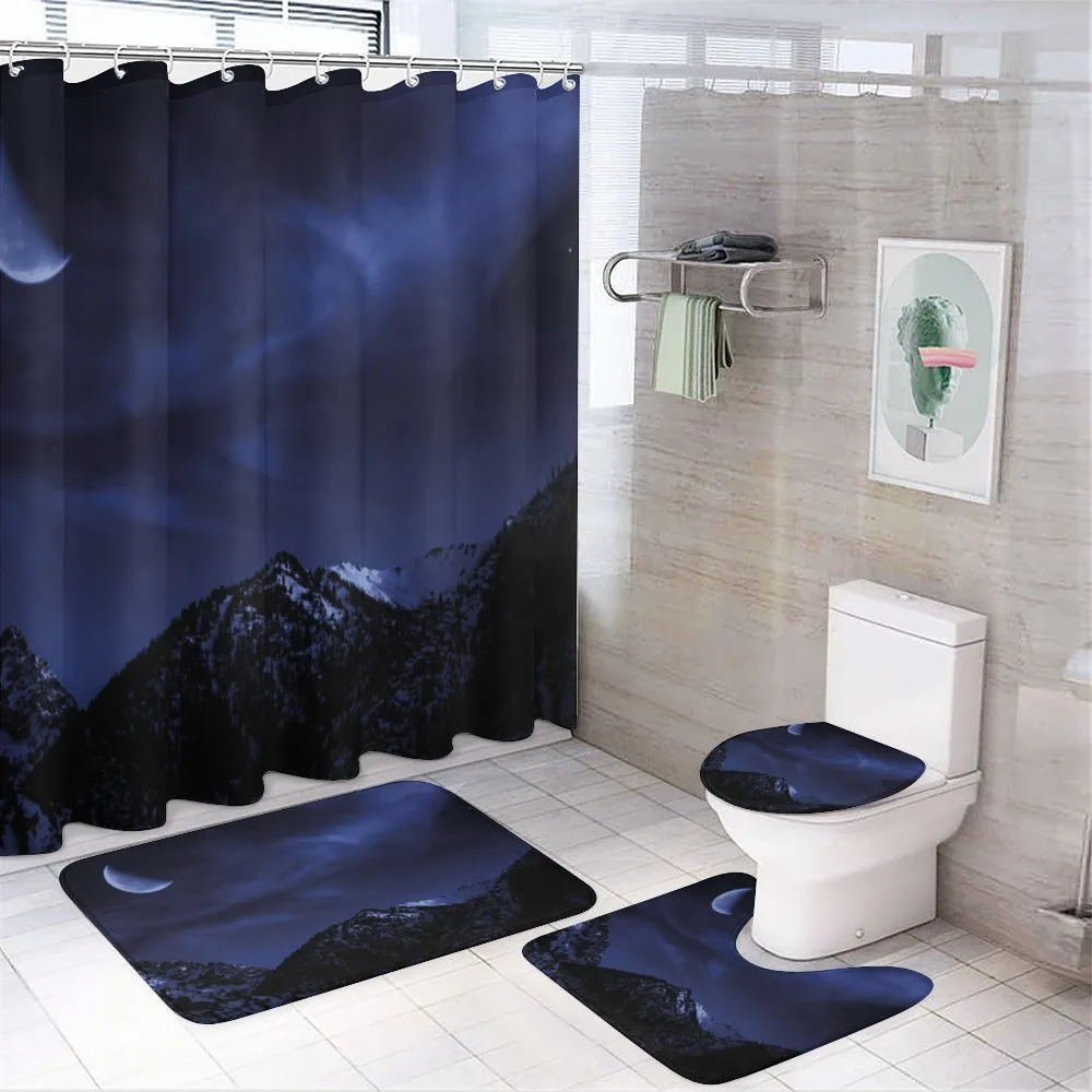 Snowy Mountains Scenic — 4-Piece Bathroom Set preview