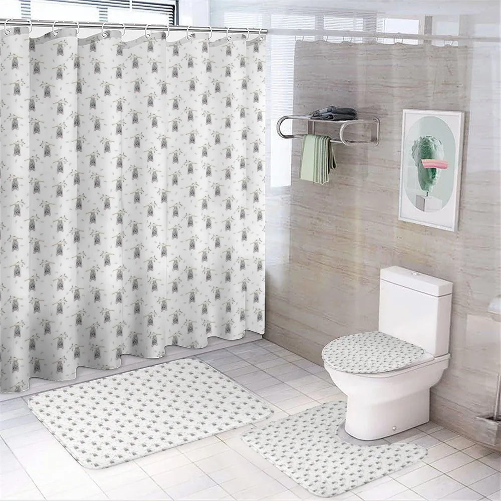 Upside down Bat on Branch — 4-Piece Bathroom Set preview