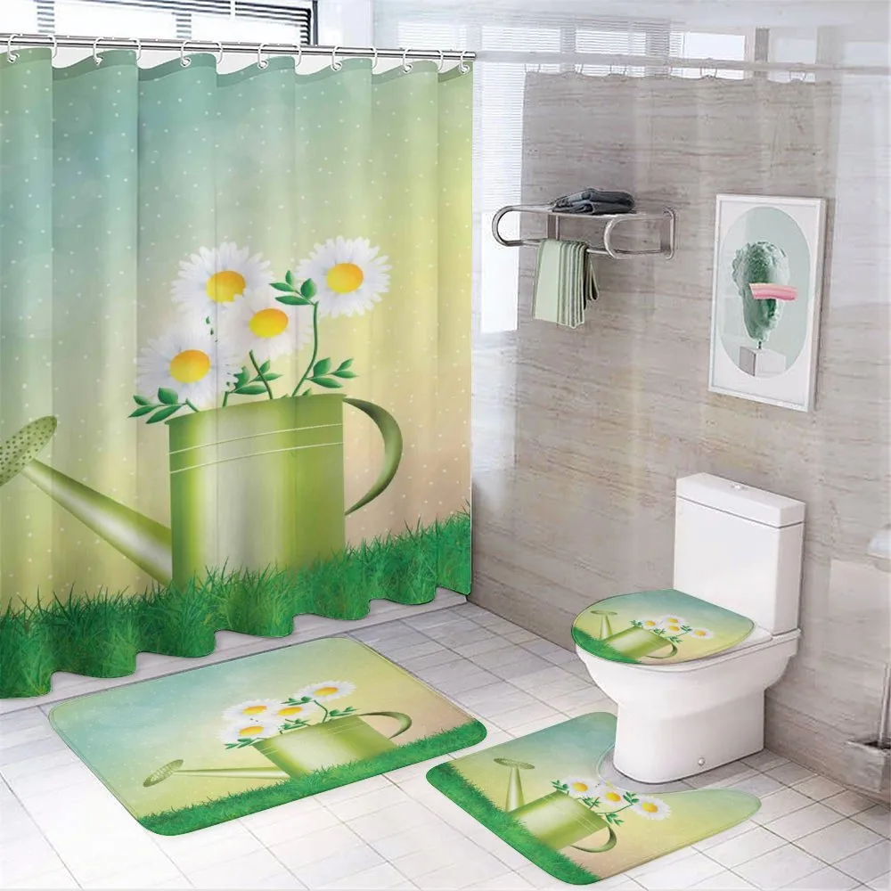 Watering Can Flowerpot — 4-Piece Bathroom Set preview