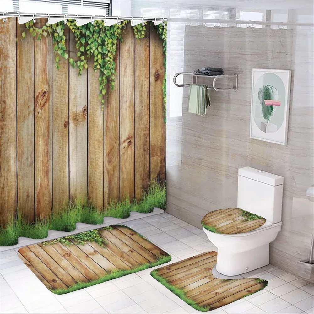 Wooden Garden Fence — 4-Piece Bathroom Set preview