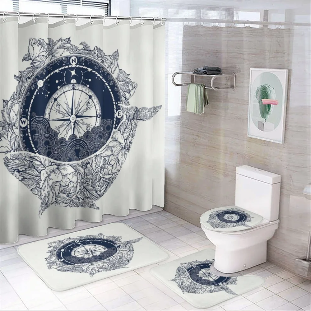 Antique Sea Compass — 4-Piece Bathroom Set preview