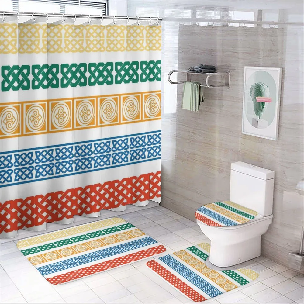 Coloful Greek Tiles — 4-Piece Bathroom Set preview