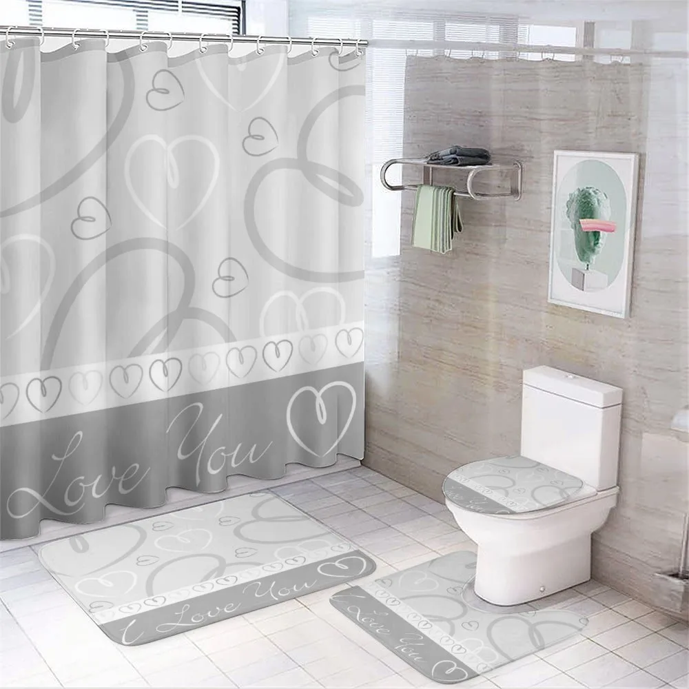 Doodle Hearts Love 4-Piece Bathroom Set product video
