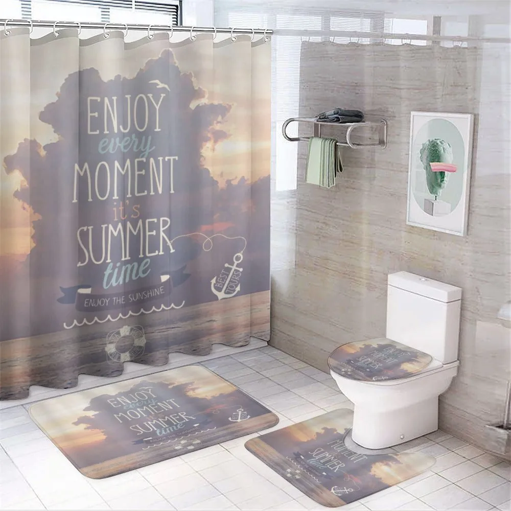 Dream Words Summer Time Art — 4-Piece Bathroom Set preview