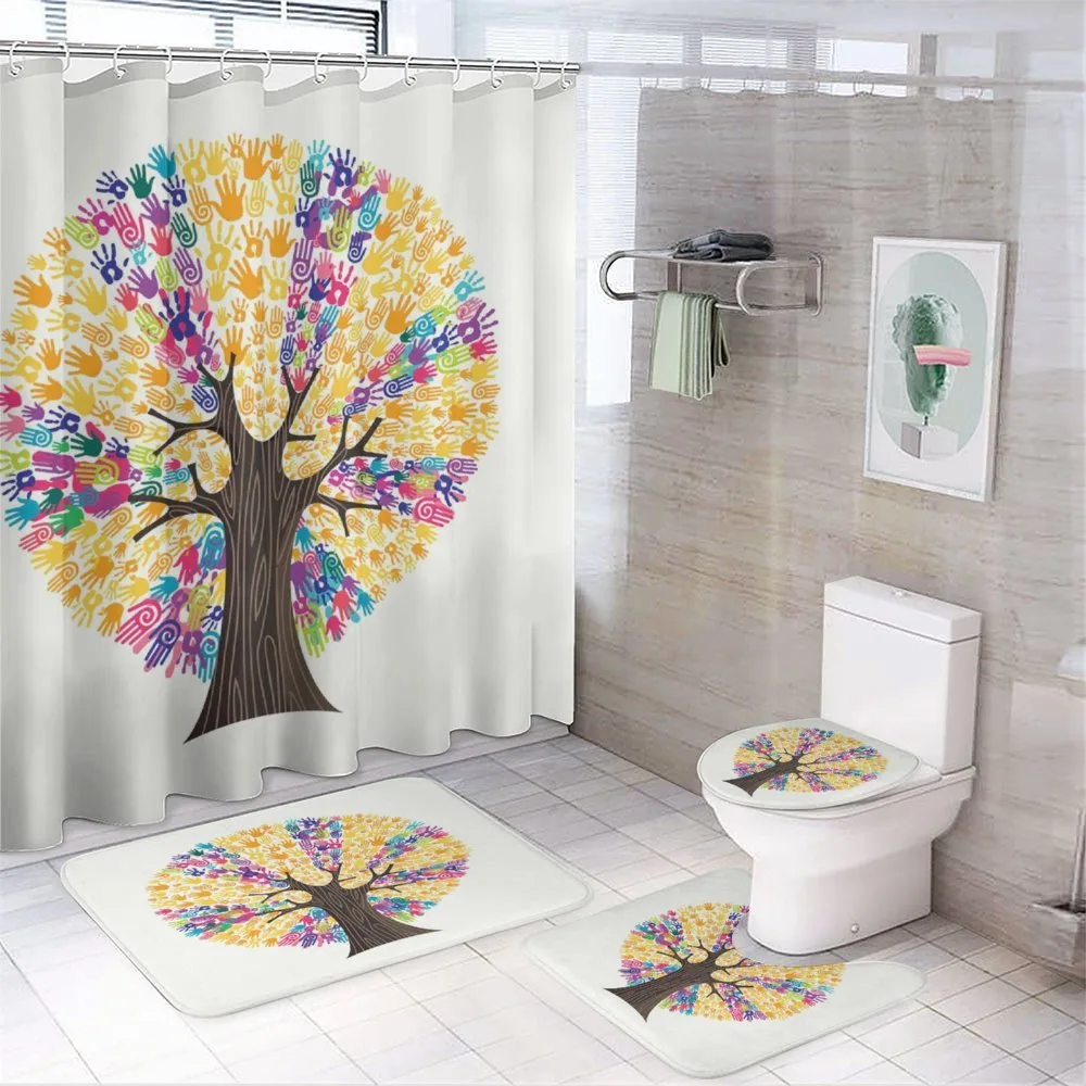 Hand Prints Solidarity — 4-Piece Bathroom Set preview