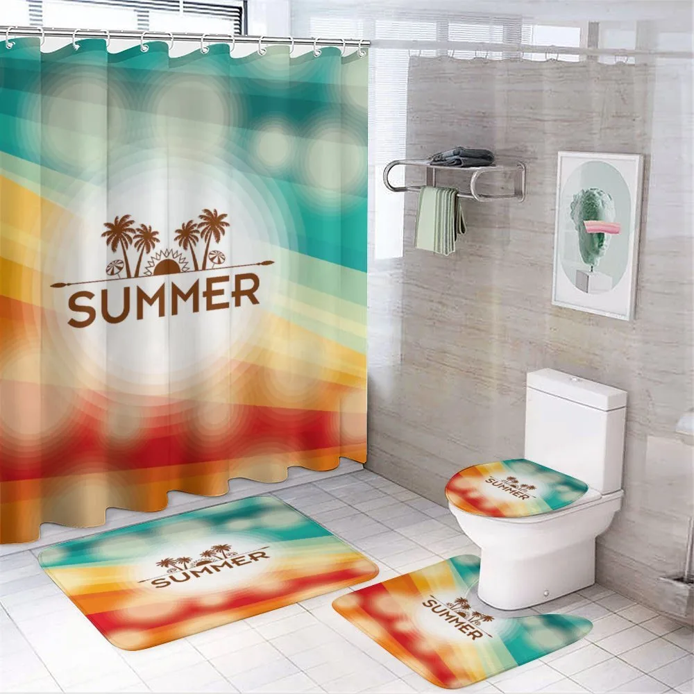 Palm Tree Sun Holiday — 4-Piece Bathroom Set preview