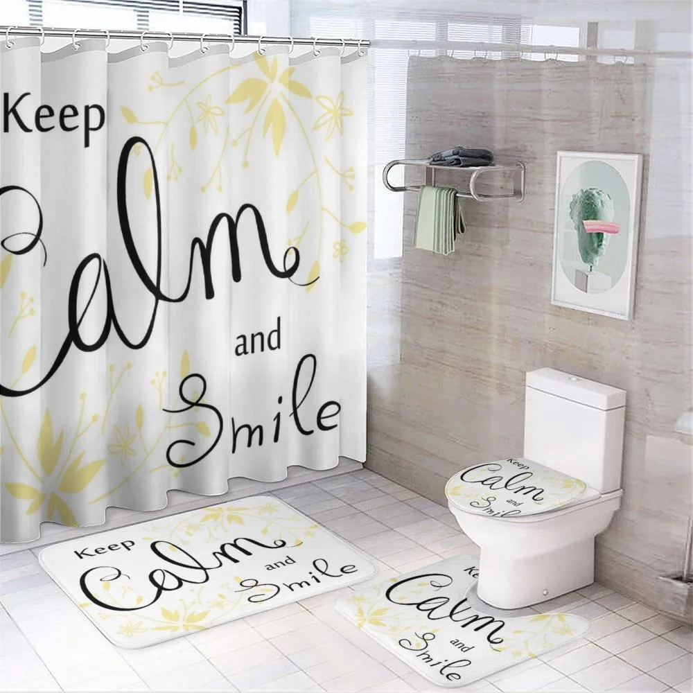 Positive Cursive Words — 4-Piece Bathroom Set preview
