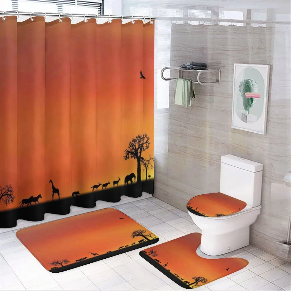Safari Sunset with Gull — 4-Piece Bathroom Set preview
