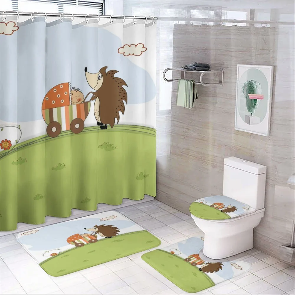 Baby Shower and Hedgehog — 4-Piece Bathroom Set preview