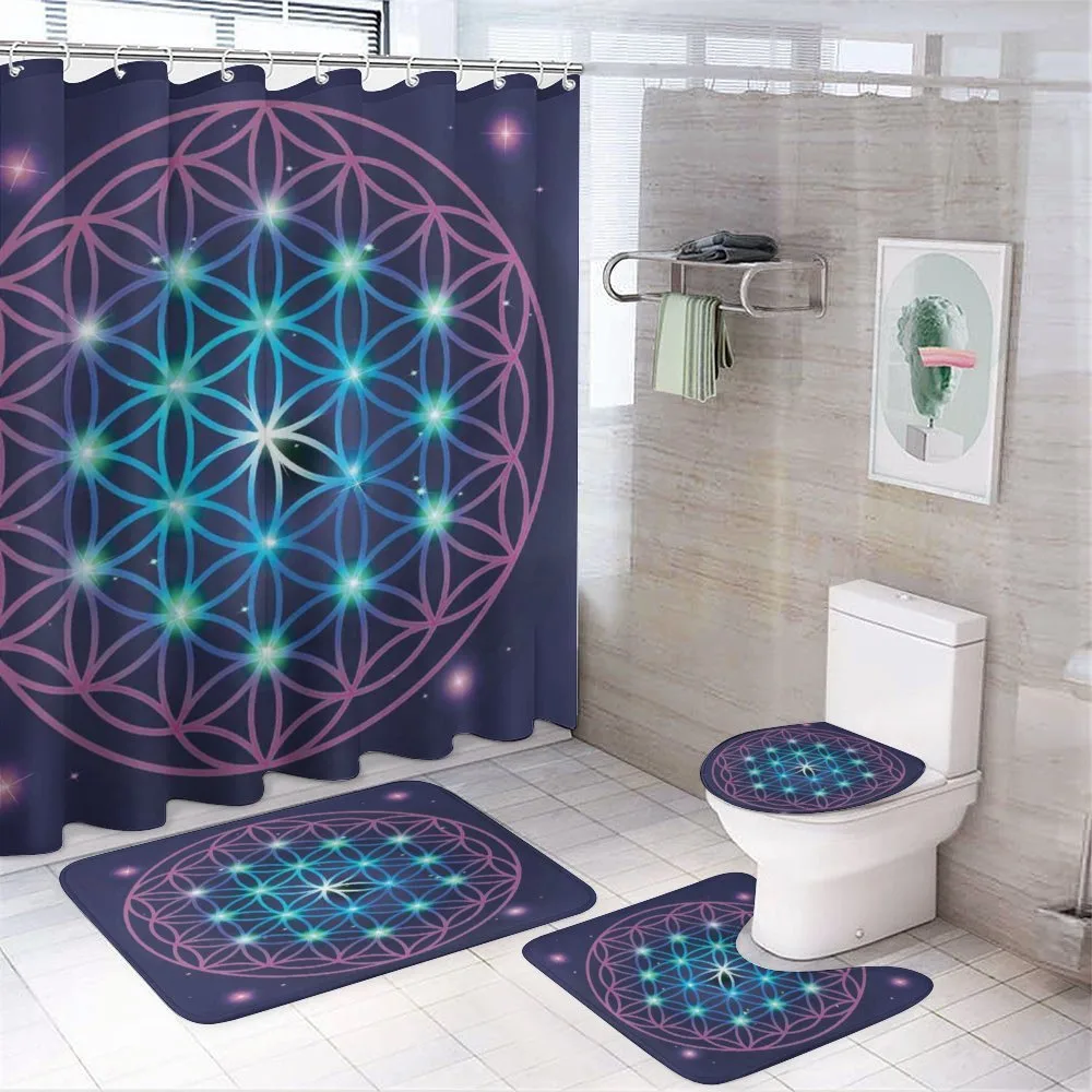 Ombre Flower of Life — 4-Piece Bathroom Set preview