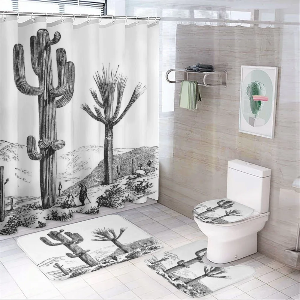 Sketchy Mexican View — 4-Piece Bathroom Set preview