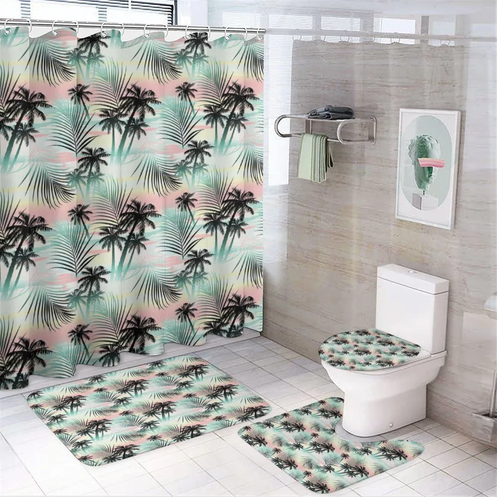 Summer Palm Trees Fern — 4-Piece Bathroom Set preview