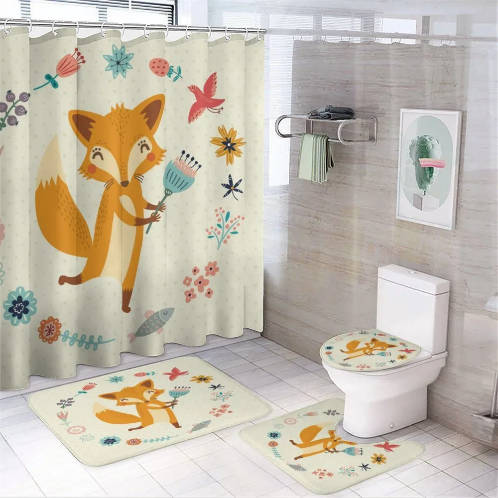 Animal with Floral — 4-Piece Bathroom Set preview