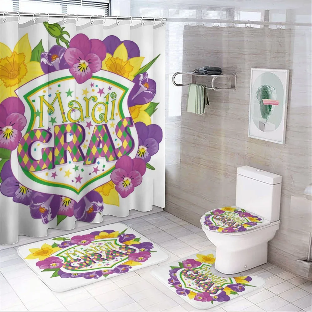 Blazon with Flowers — 4-Piece Bathroom Set preview