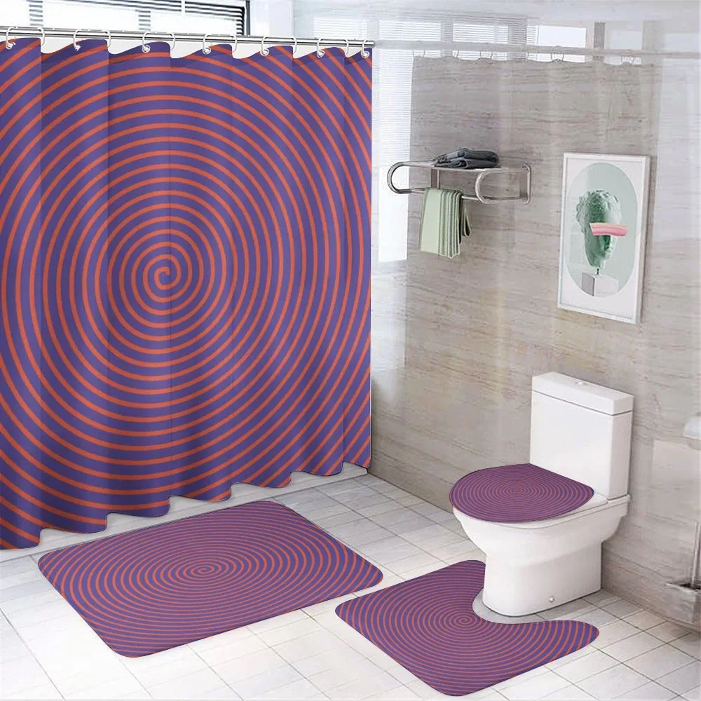 Hypnotic Spiral — 4-Piece Bathroom Set preview