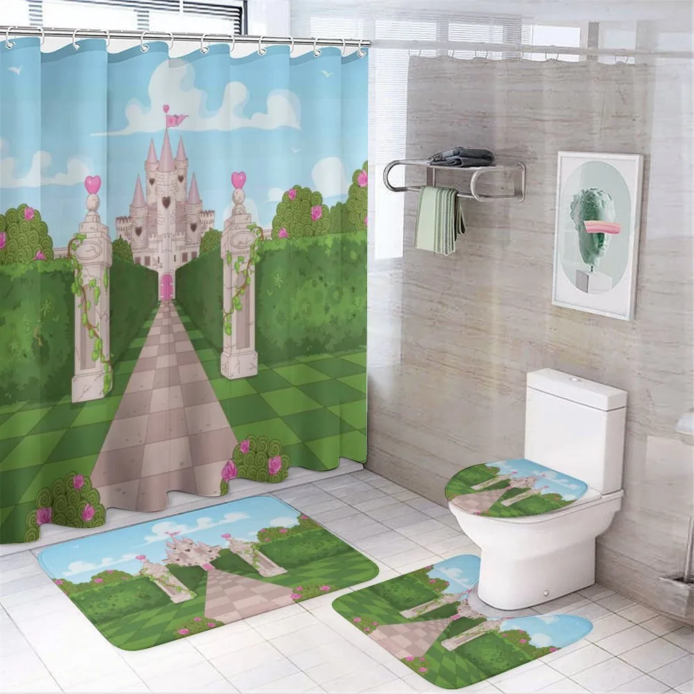 Ivy Covered Pillars — 4-Piece Bathroom Set preview