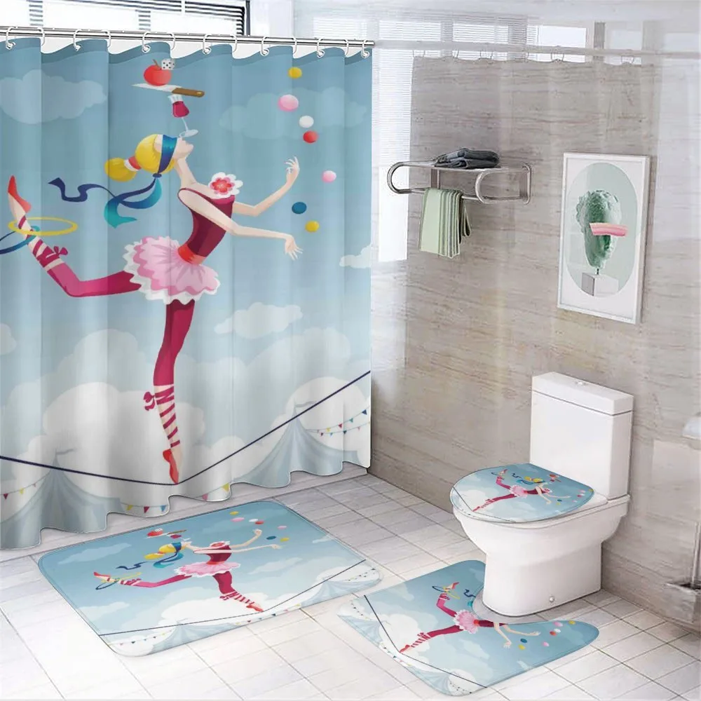 Juggler Woman Trapeze — 4-Piece Bathroom Set preview