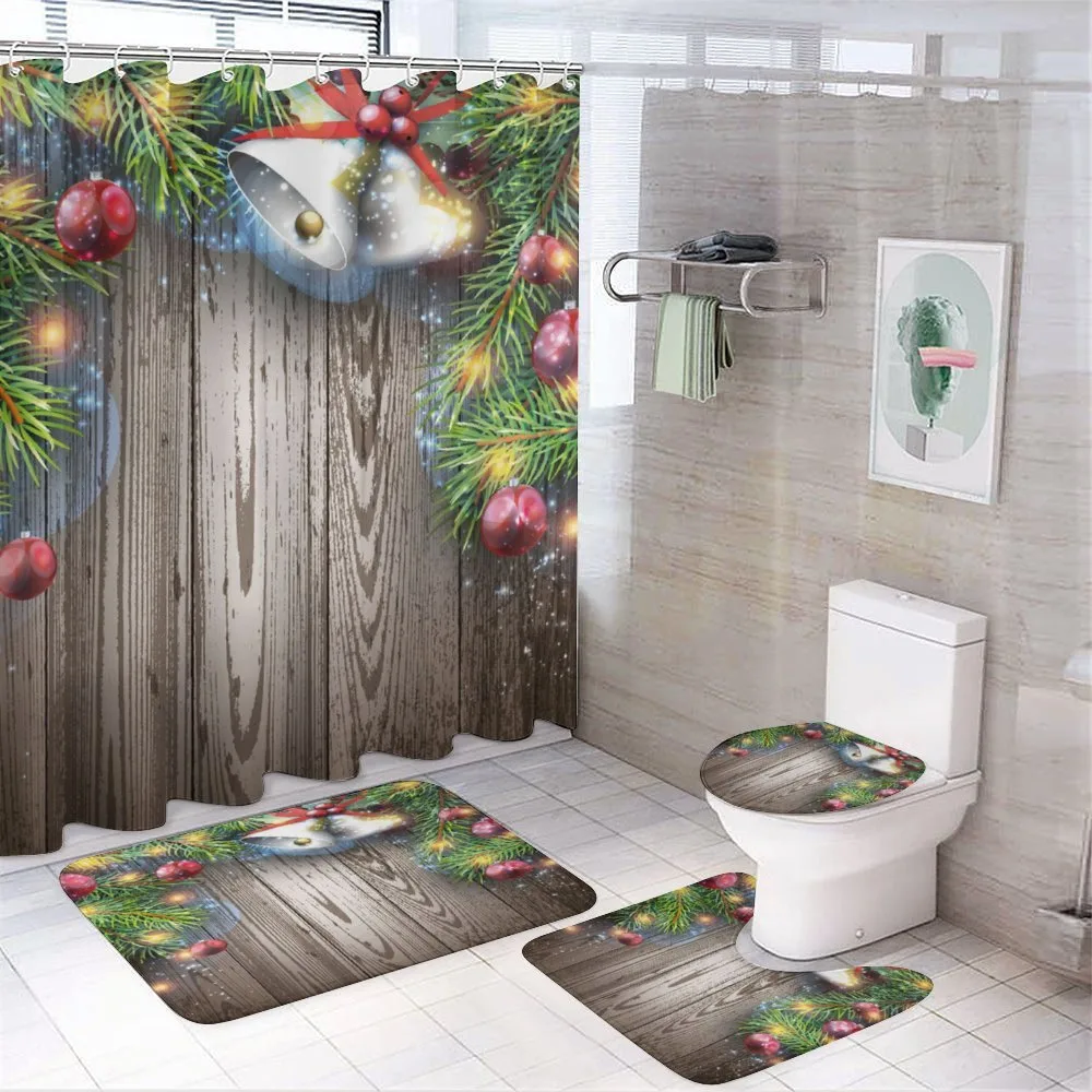 Noel Bells and Branches — 4-Piece Bathroom Set preview