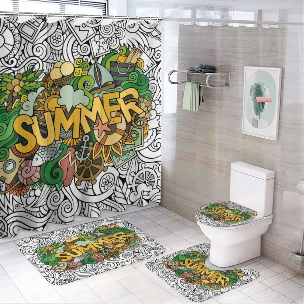 Summer Tropical Marine — 4-Piece Bathroom Set preview