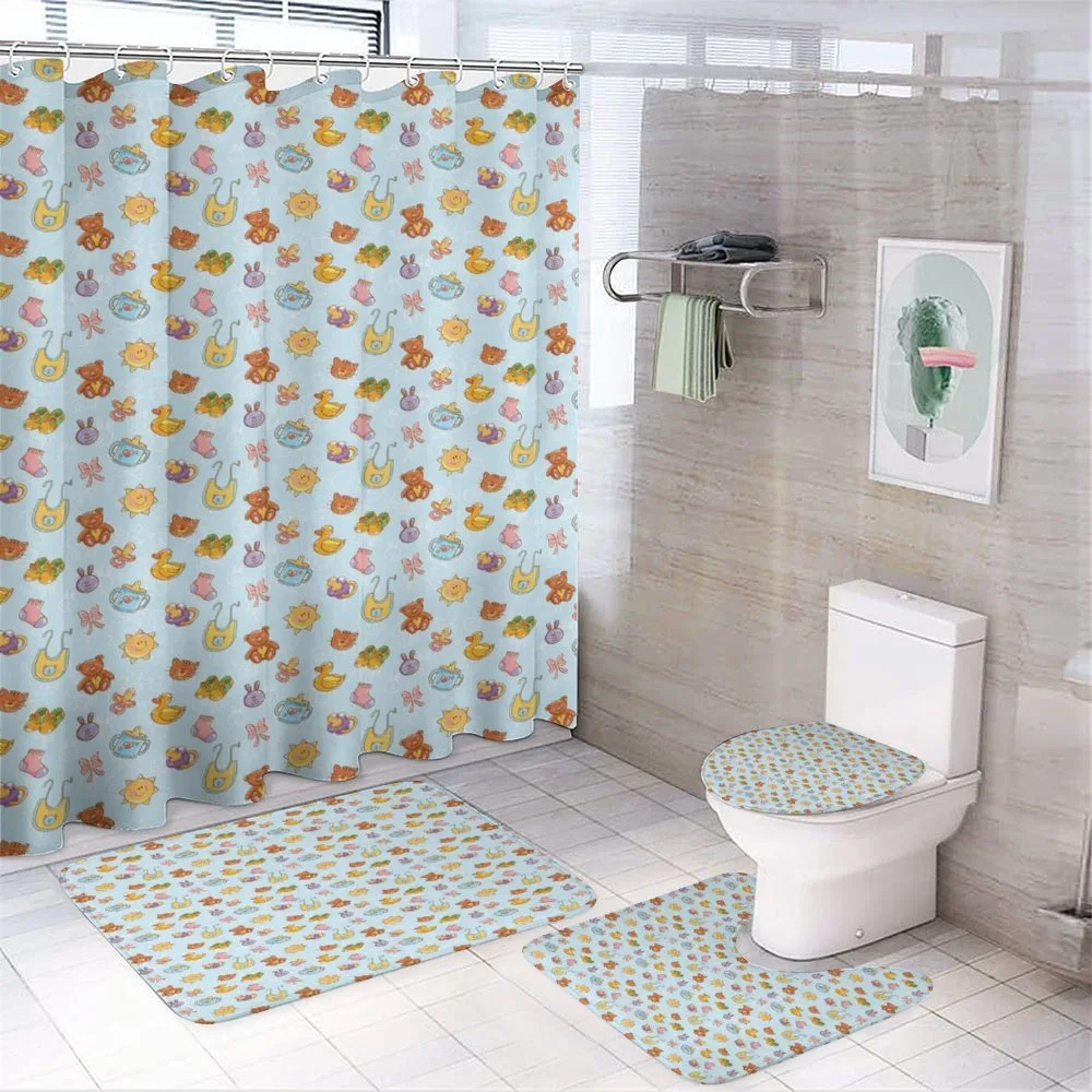 Sun Ribbon Teddy Bear — 4-Piece Bathroom Set preview