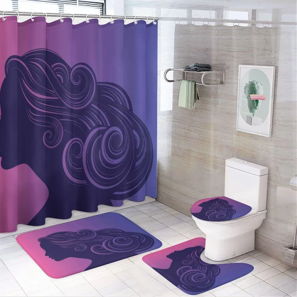 Gradient Background 4-Piece Bathroom Set product video