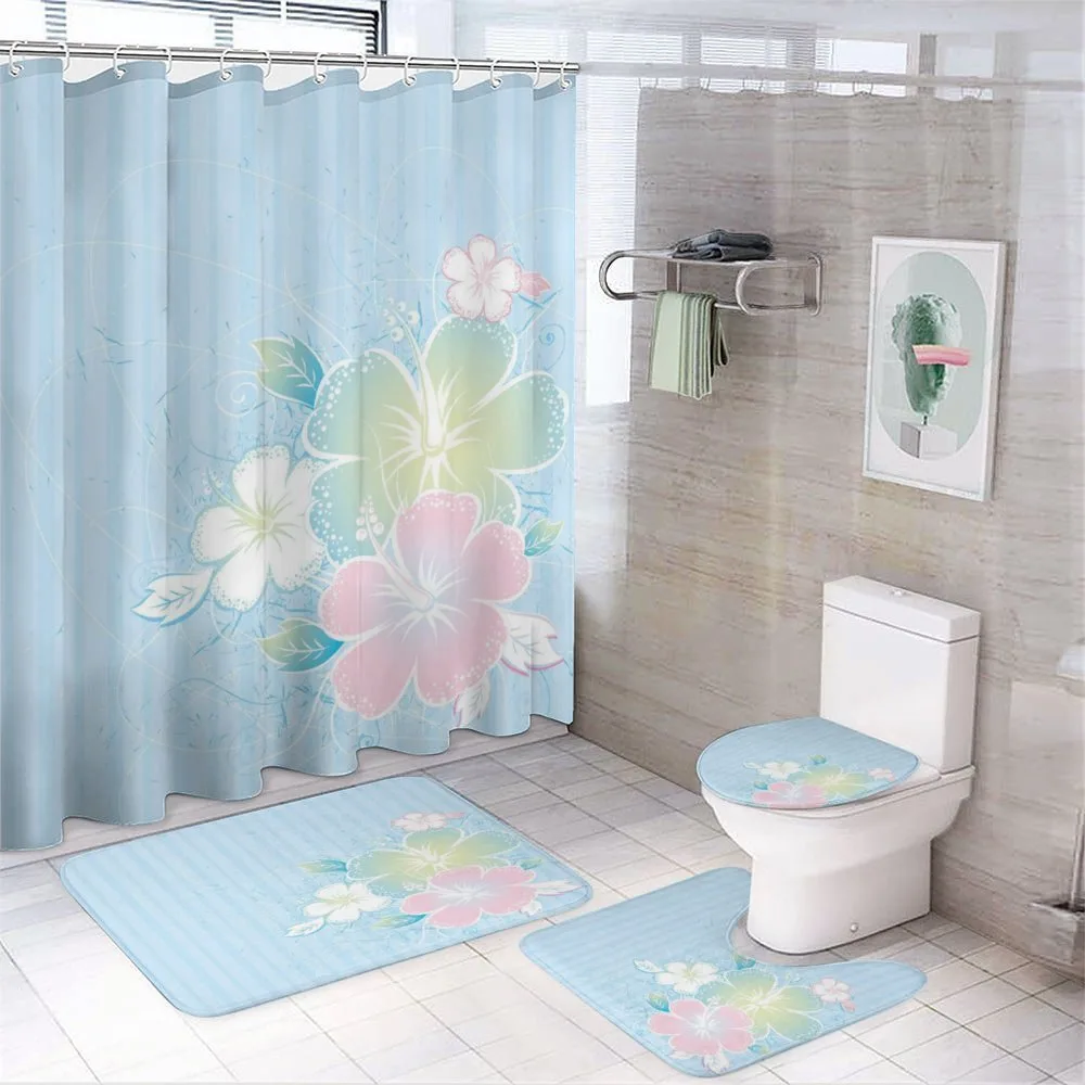 Hibiscus Exotic Plant — 4-Piece Bathroom Set preview