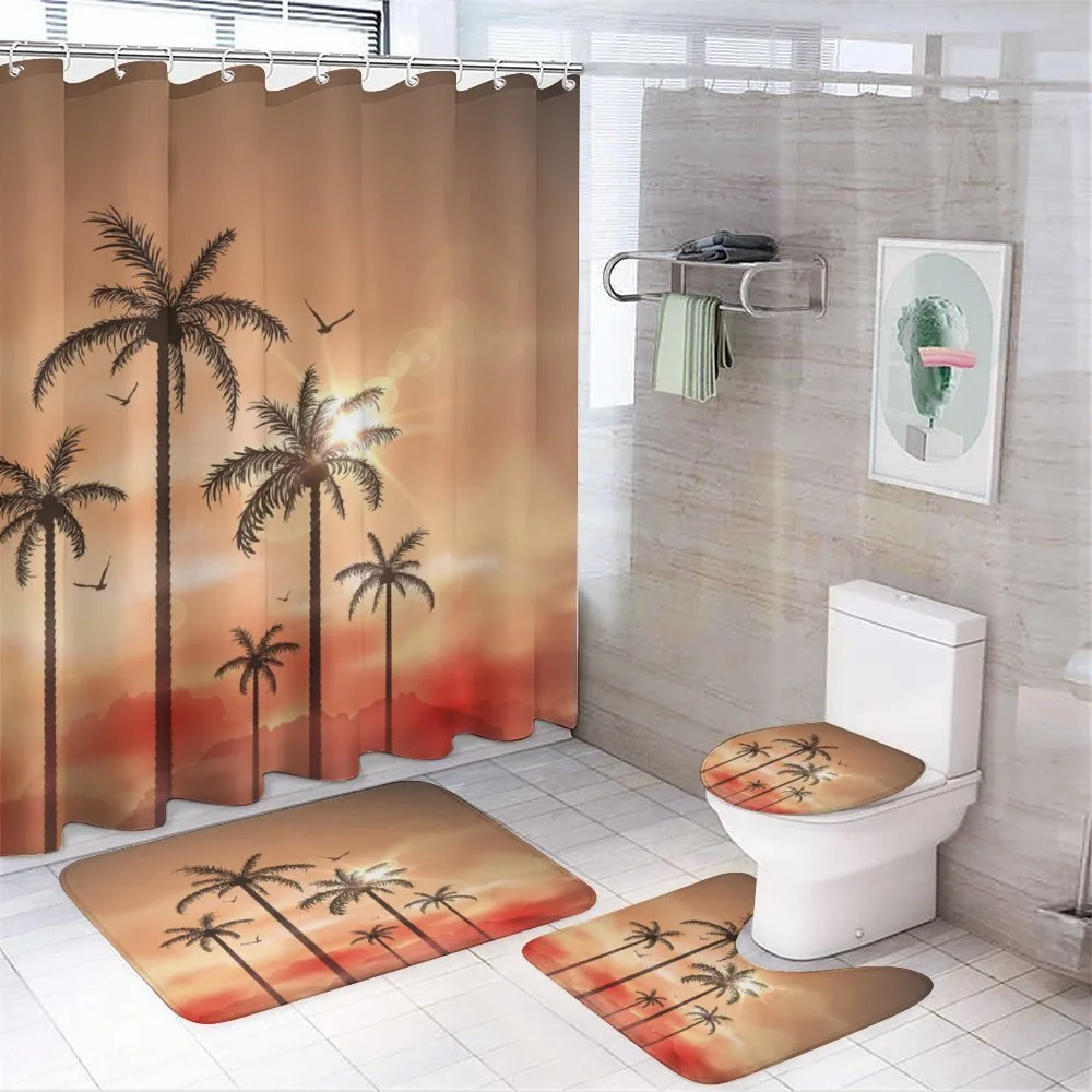 Palms Dramatic Sky — 4-Piece Bathroom Set preview