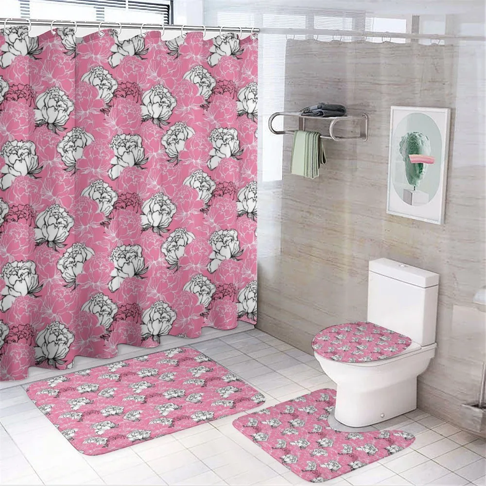 Rich Rose Garden — 4-Piece Bathroom Set preview