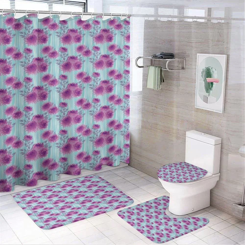 Spring Chrysanthemums — 4-Piece Bathroom Set preview