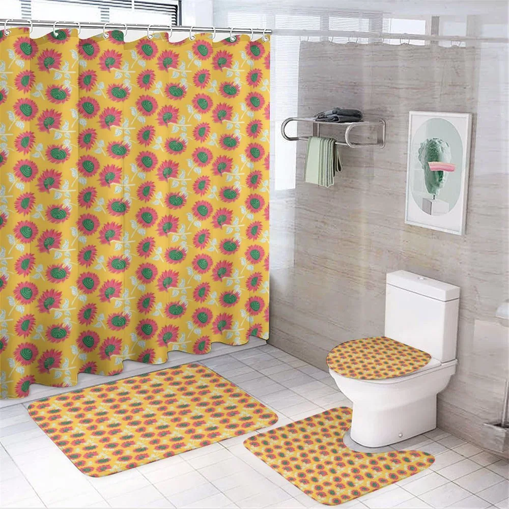 Summer Abstract Sunflowers — 4-Piece Bathroom Set preview