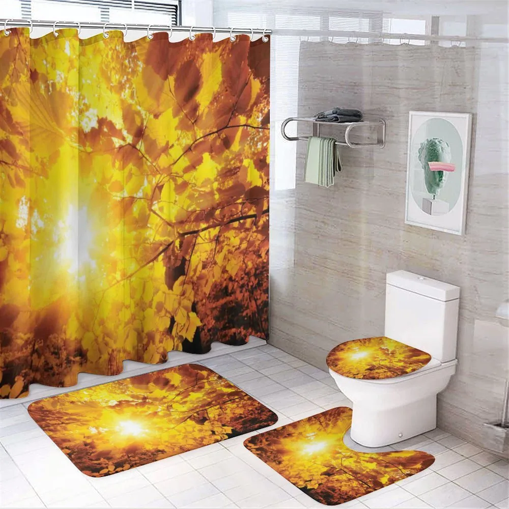 Sunbeams Leaves Trees — 4-Piece Bathroom Set preview