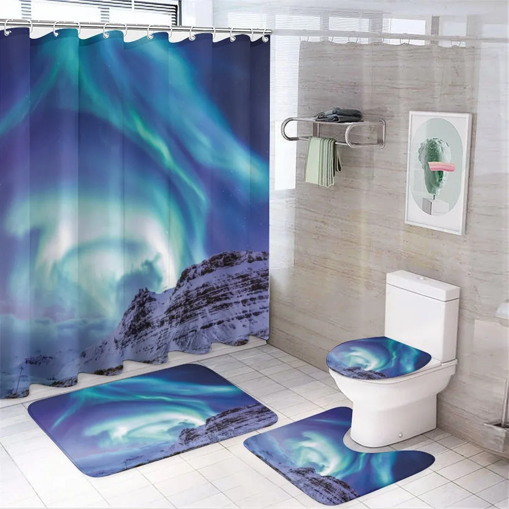 Aurora Borealis Iceland — 4-Piece Bathroom Set preview