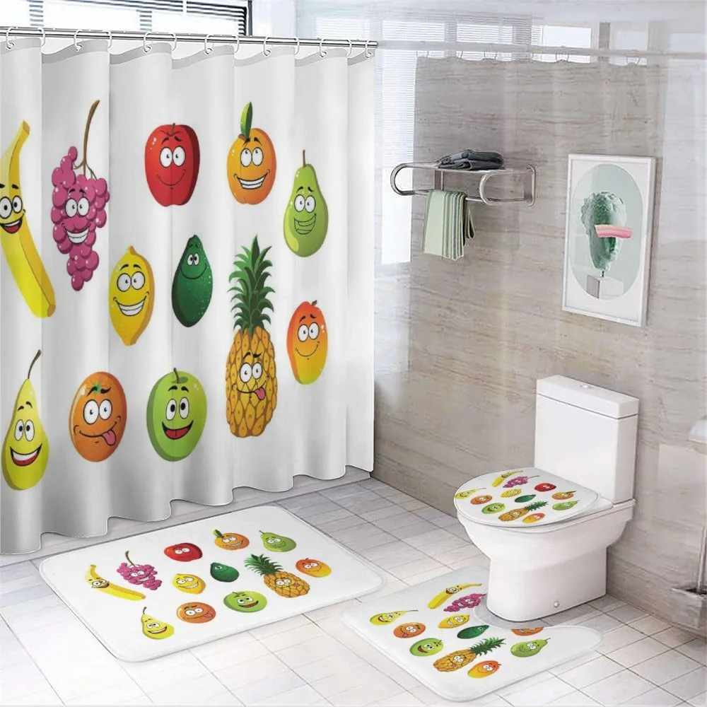 Banana Grape Pear Avocado — 4-Piece Bathroom Set preview