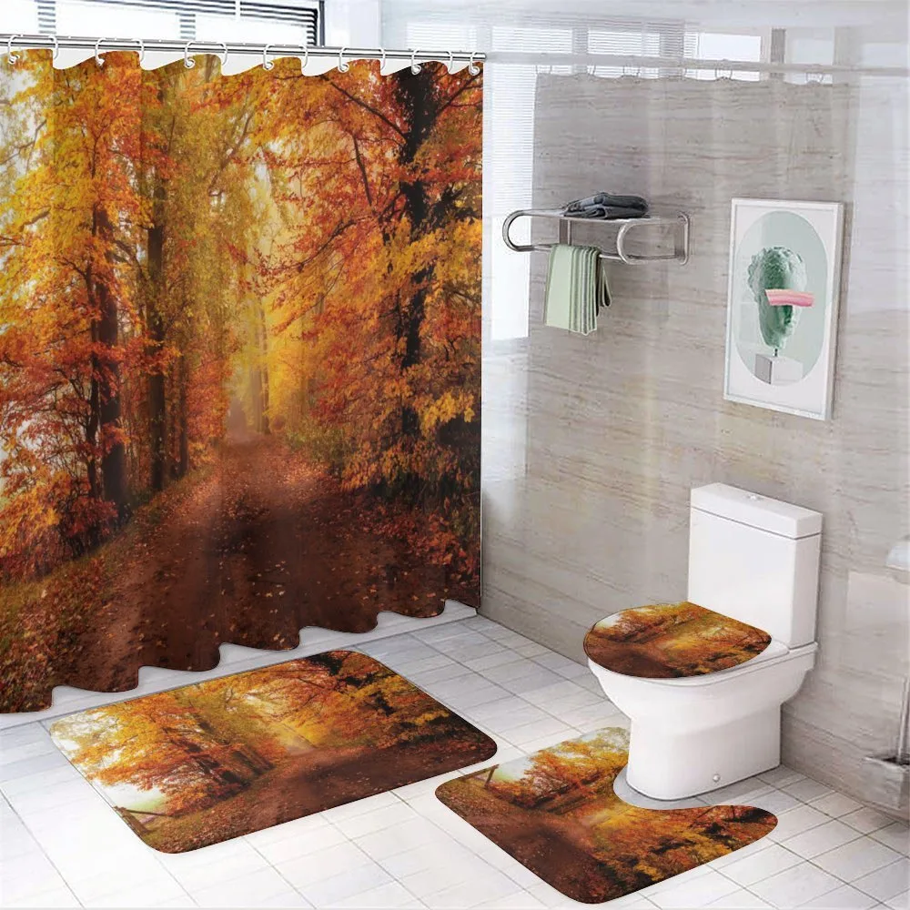 Footpath in Foggy Woods — 4-Piece Bathroom Set preview