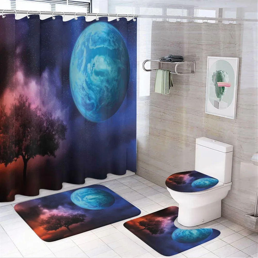Futuristic Tree of Life — 4-Piece Bathroom Set preview