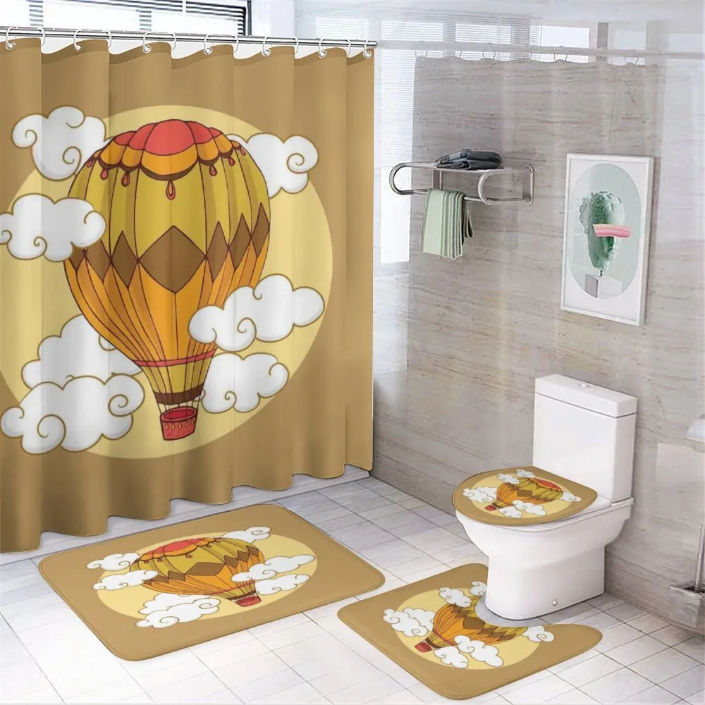 Hot Air Balloon Retro — 4-Piece Bathroom Set preview