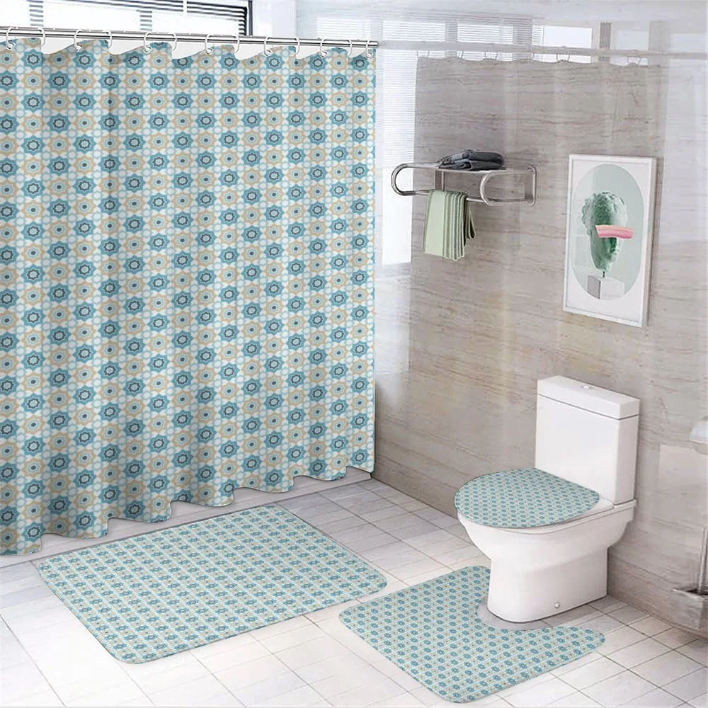 Oriental Star Shape Motifs — 4-Piece Bathroom Set preview