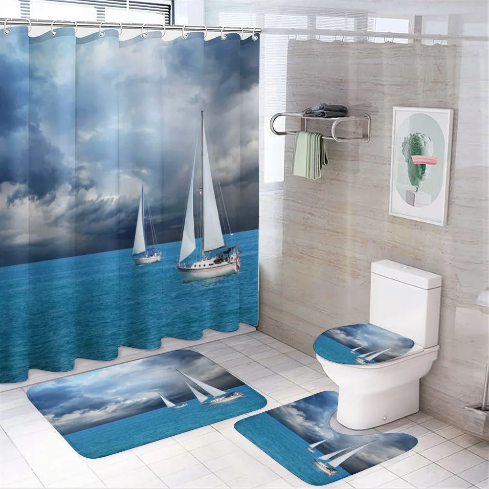 Sailing After Storm Clouds — 4-Piece Bathroom Set preview