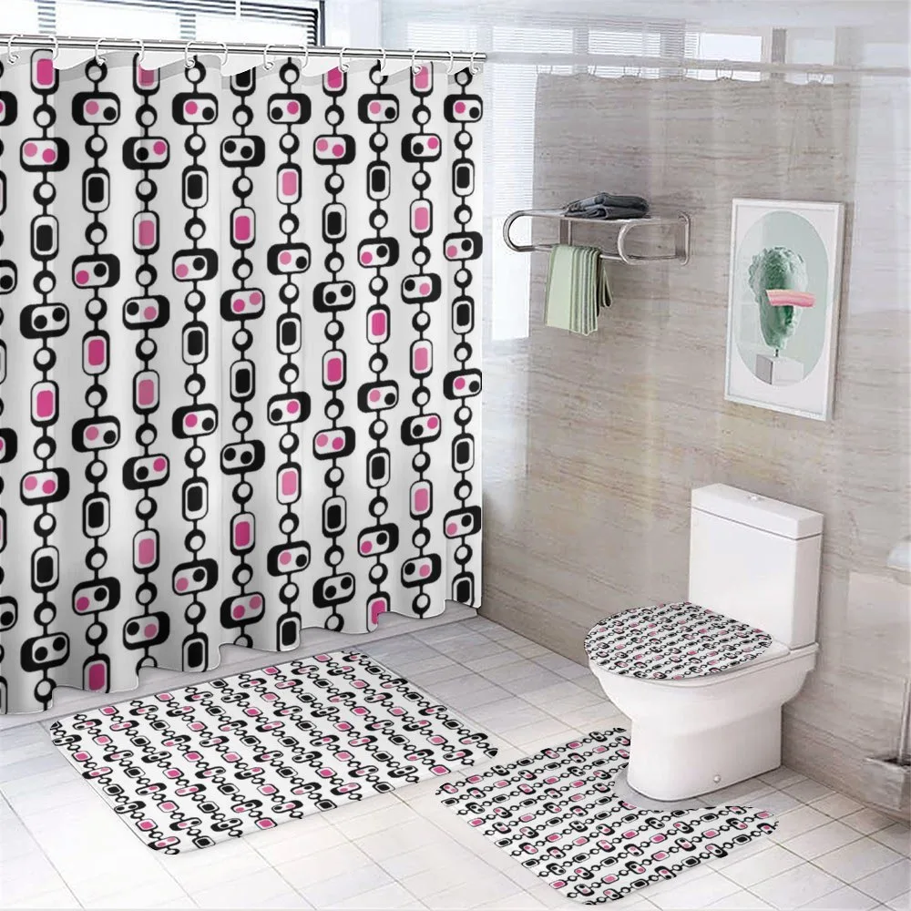 Squares and Lines 60s — 4-Piece Bathroom Set preview