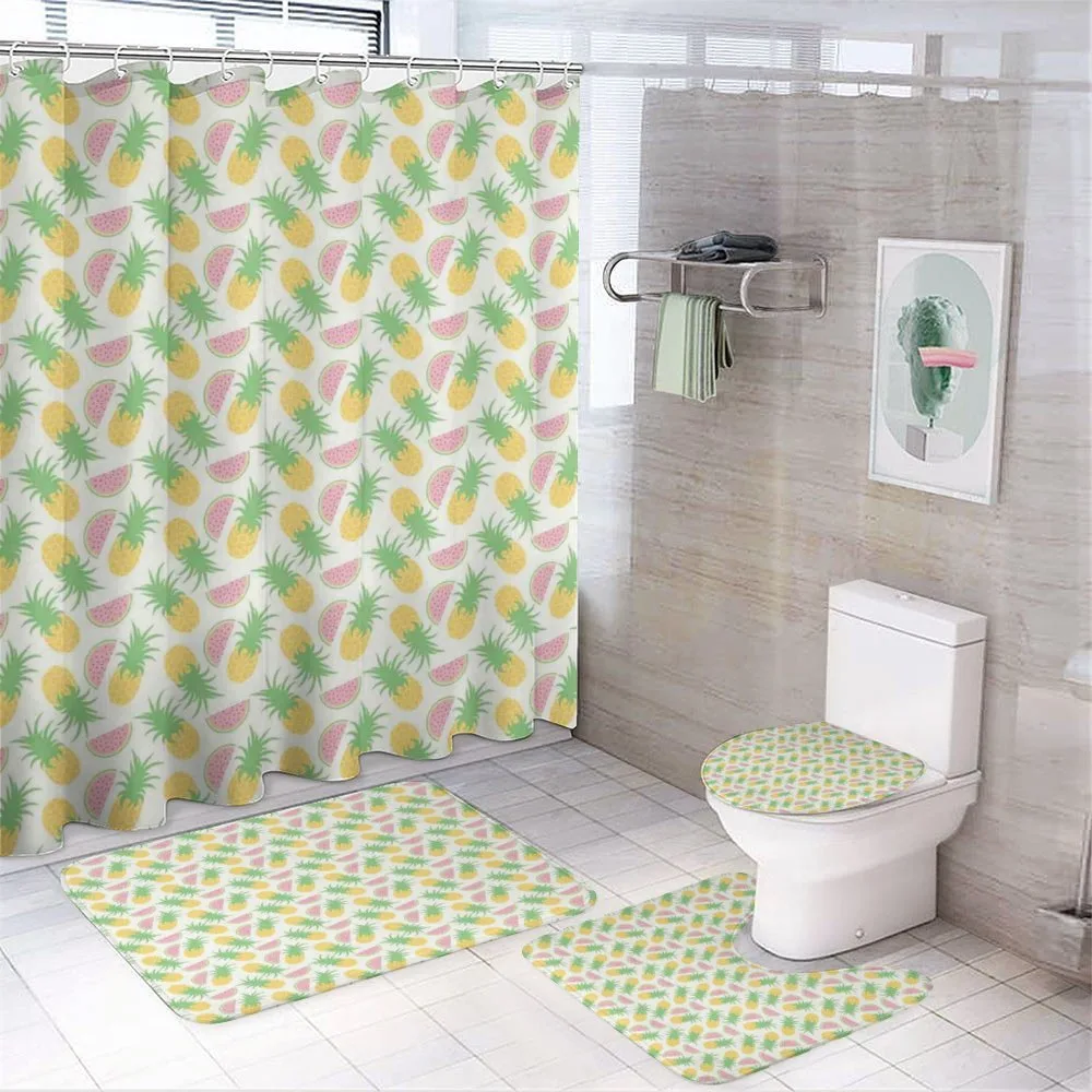 Watermelon and Dots — 4-Piece Bathroom Set preview