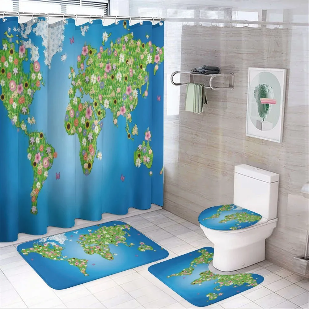 Daisy Lily Grass — 4-Piece Bathroom Set preview
