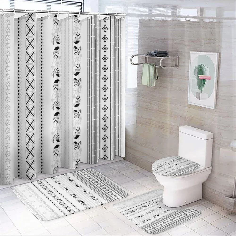 Eastern Style Vertical Stripes — 4-Piece Bathroom Set preview