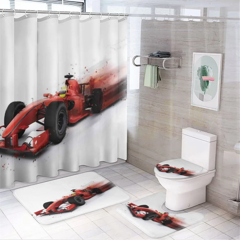 Formula Auto Racing Design — 4-Piece Bathroom Set preview