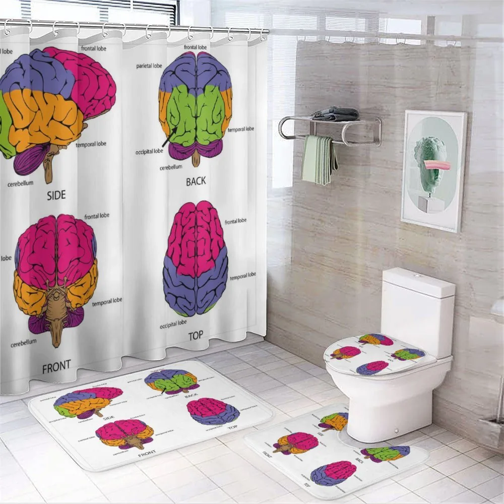 Human Brain Colors — 4-Piece Bathroom Set preview