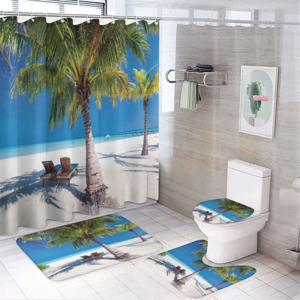 Island Palms Sunbeds — 4-Piece Bathroom Set preview