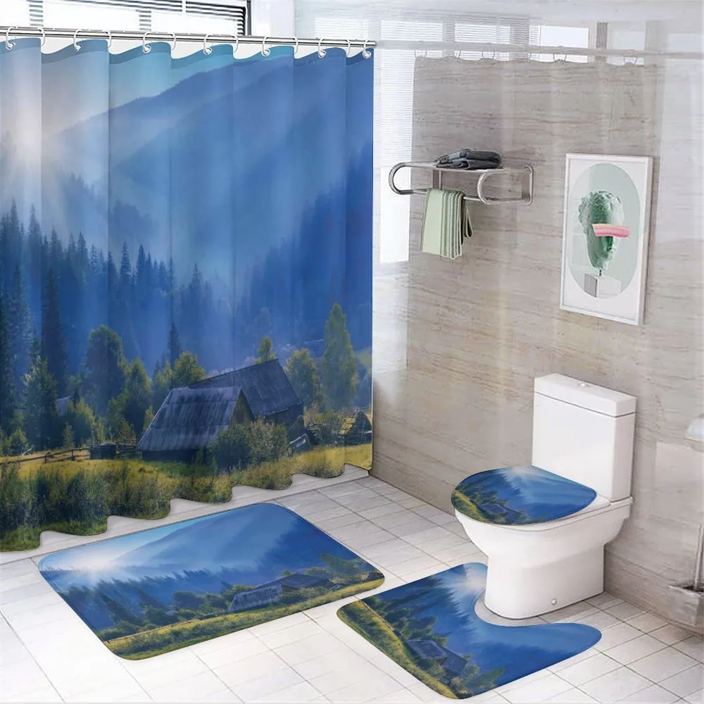 Mountain Village Ukraine — 4-Piece Bathroom Set preview