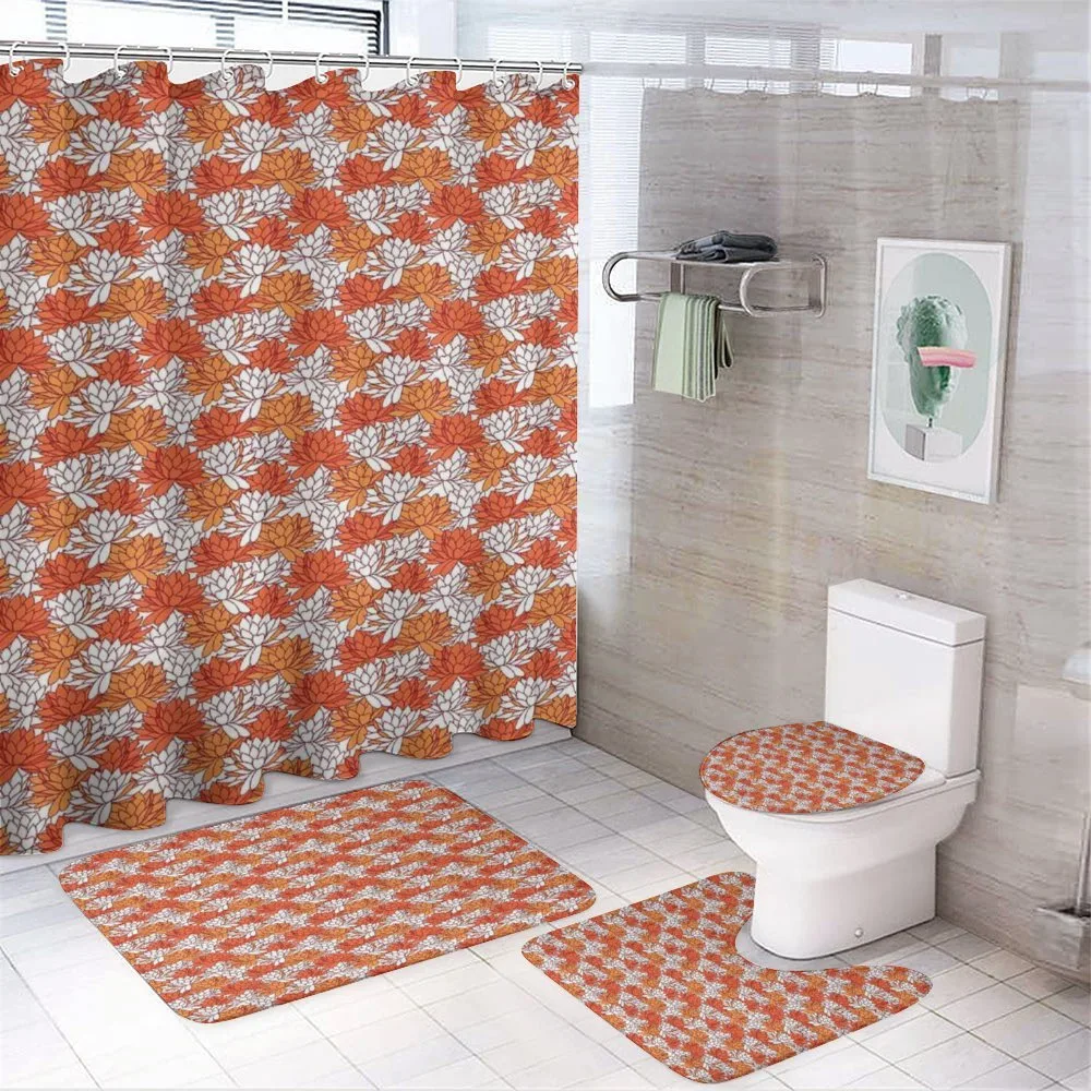 Overlapping Lotus Flower — 4-Piece Bathroom Set preview
